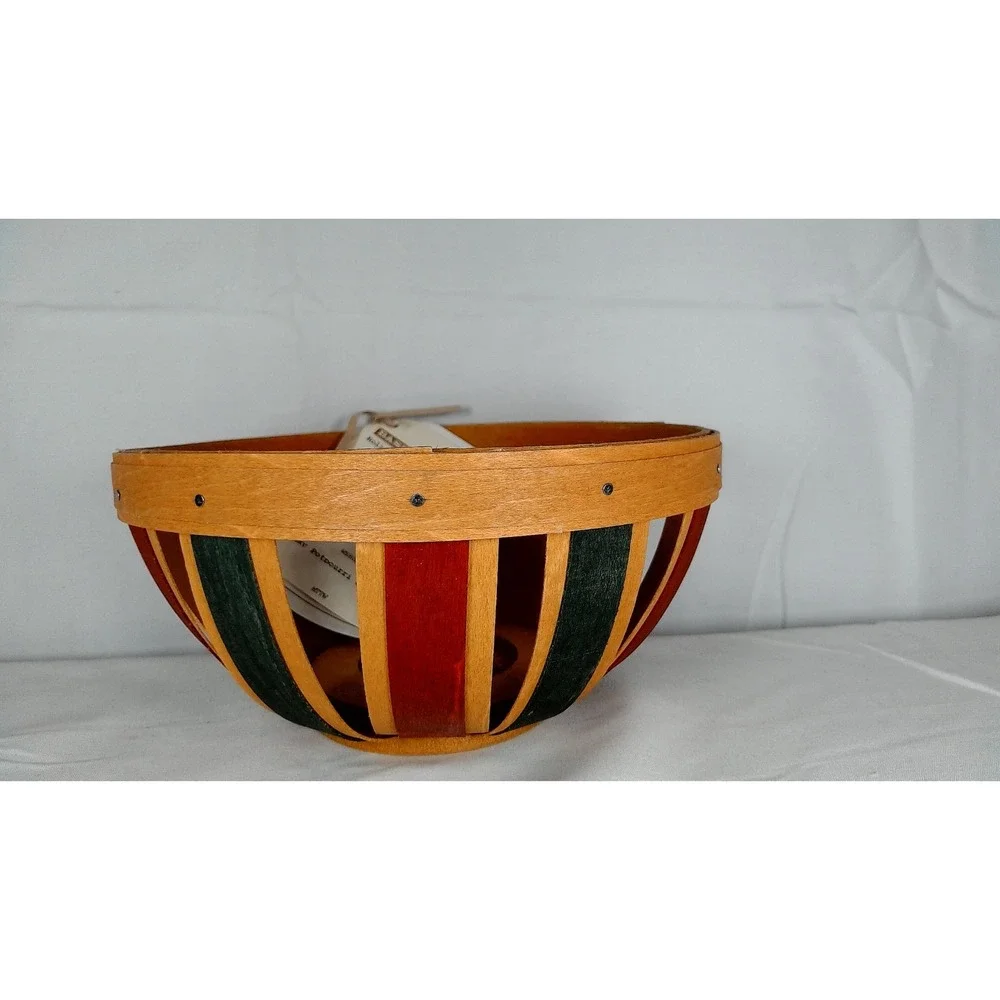 Longaberger Holiday Potpourri Bowl Basket Dresden 2011 Christmas‎ Decor NEW